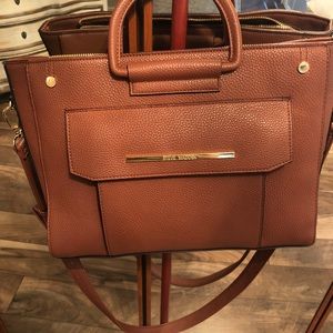 Steve Madden cognac tote bag